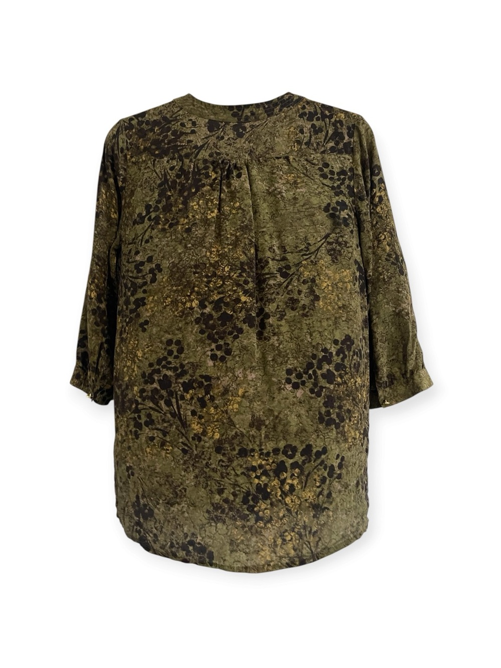 Banana Republic 100% Silk Floral Tunic Button Down Blouse Size 4 - Picture 3 of 11